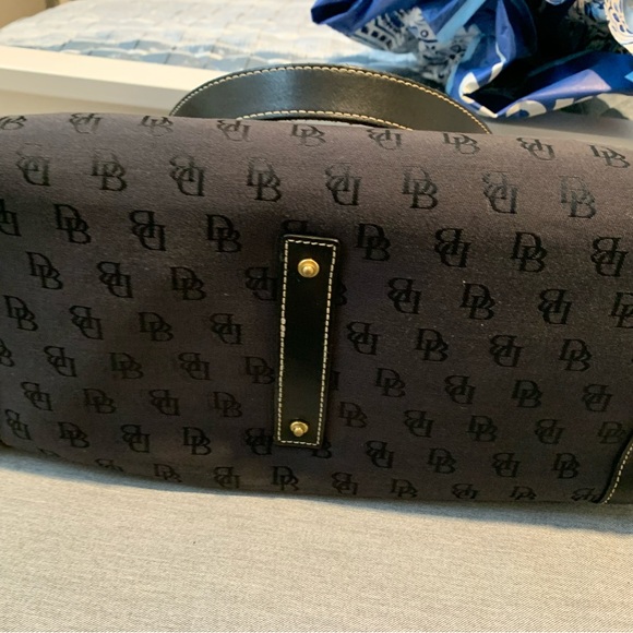 DOONEY & BOURKE Black Signature Large Canvas Authentic Tote.  AUTHENTIC VINTAGE - Picture 10 of 14
